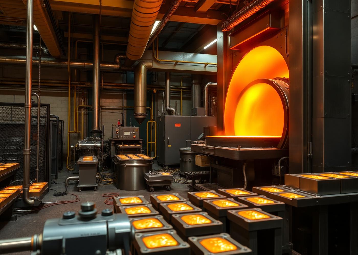 Oman gold refinery pouring bullion
